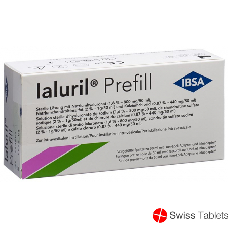 Ialuril prefill with luer lock adapter and Ialuadapter Fertspr 50 ml