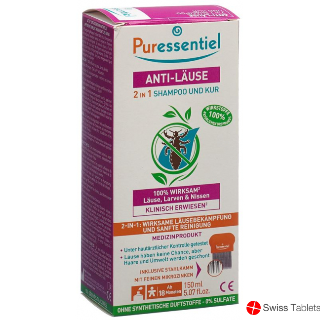 Puressentiel Anti-Lice Shampoo Mask +Comb 150 ml buy online