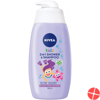 Nivea Kids 2in1 Shower & Shampoo Girl 500ml Nivea Kids 2in1 Shower & Shampoo Girl 500ml