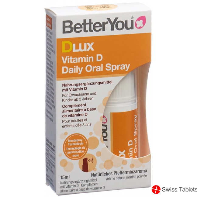 BetterYou DLux Vitamin D Daily Oral Spray 15ml buy online