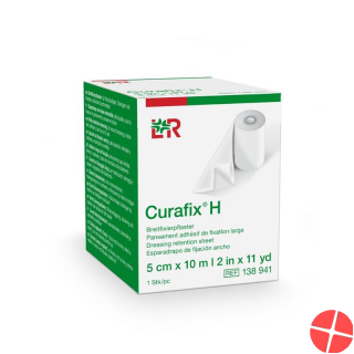 Curafix H wide fixing plaster 5cmx10m roll Curafix H wide fixing plaster 5cmx10m roll