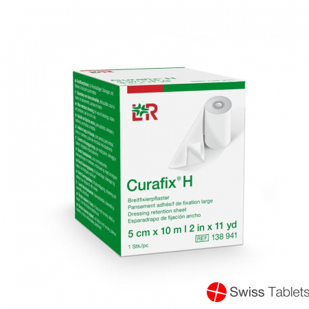 Curafix H wide fixing plaster 5cmx10m roll buy online