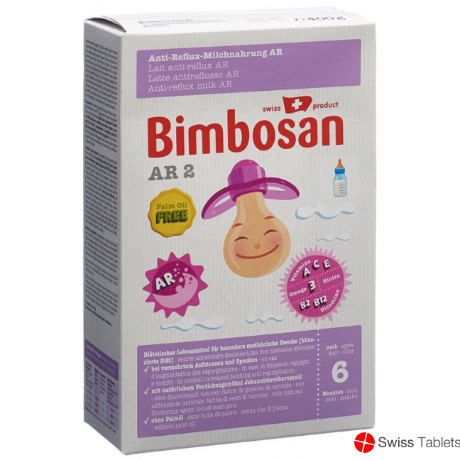 Bimbosan Anti-Reflux 2 Follow-on Milk without Palm Oil 400g buy online