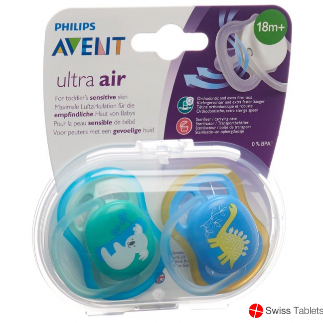 Avent Philips Schnul Ultra Air 18m+ Boy Dino/koala buy online