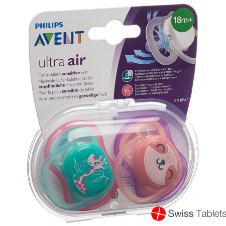 Avent Philips Schnul Ultra Air 18m+ Girl Giraf/bae buy online