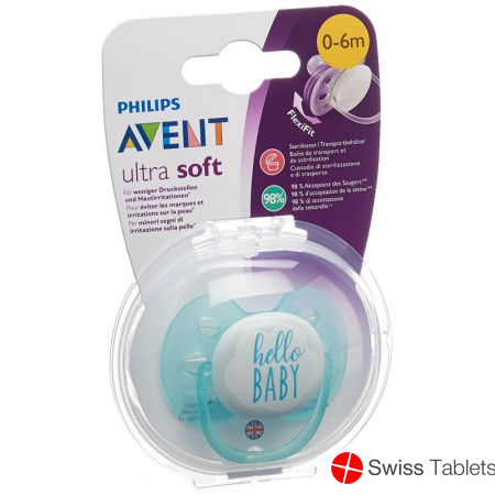 Avent Philips Schnuller Ultrasoft 0-6m Boy Deko buy online
