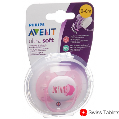 Avent Philips Schnuller Ultrasoft 0-6m Girl Deko buy online