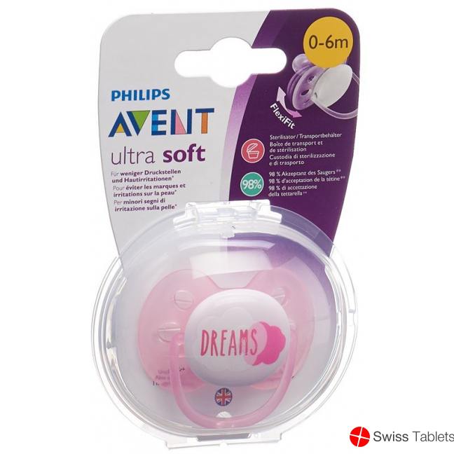 Avent Philips Schnuller Ultrasoft 0-6m Girl Deko buy online