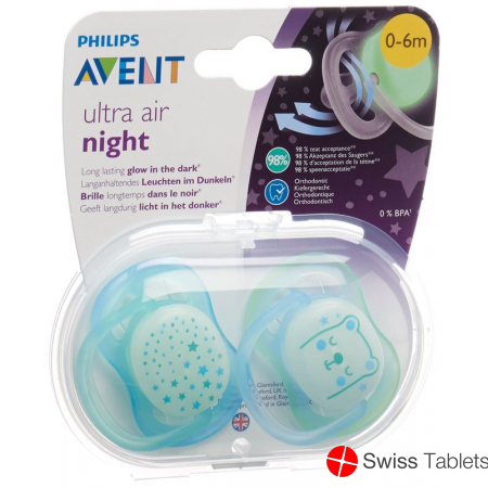 Avent Philips Schnul Ultra Air Ni 0-6m Boy Ste/kat buy online