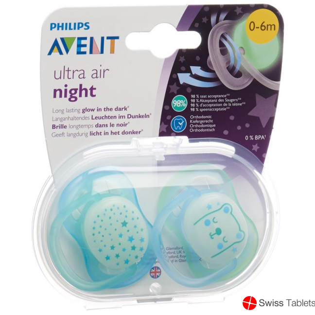 Avent Philips Schnul Ultra Air Ni 0-6m Boy Ste/kat buy online