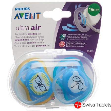 Avent Philips Schnul Ultra Air 18m+ Boy Löwe/baer buy online