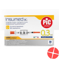 Pic Insumed Spritze Insulin 0.3ml Lu Nadel 30 Stück