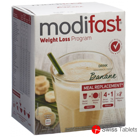 Modifast Programm Drink Banane 8x 55g buy online