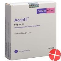 Accofil Injektionslösung 300mcg/0.5ml Fertigspritze 5x 0.5ml