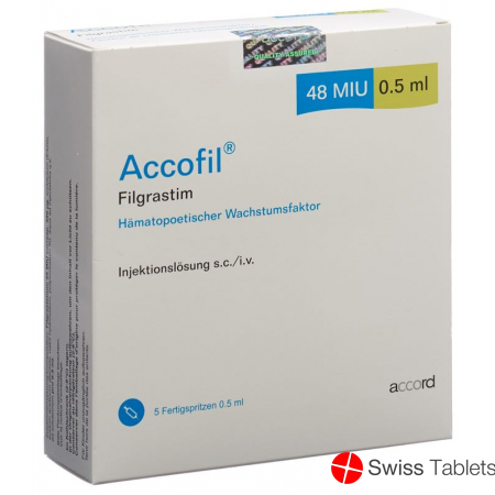 Accofil Injektionslösung 480mcg/0.5ml Fertigspritze 5x 0.5ml buy online