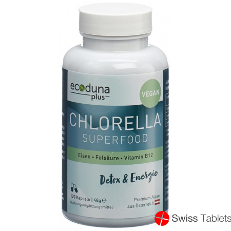 Ecoduna Plus Chlorella Kapseln Dose 120 Stück buy online