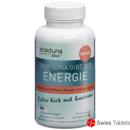 Ecoduna Plus Spirulina Energie Kapseln Dose 120 Stück buy online