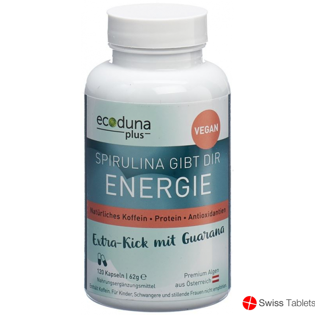 Ecoduna Plus Spirulina Energie Kapseln Dose 120 Stück buy online