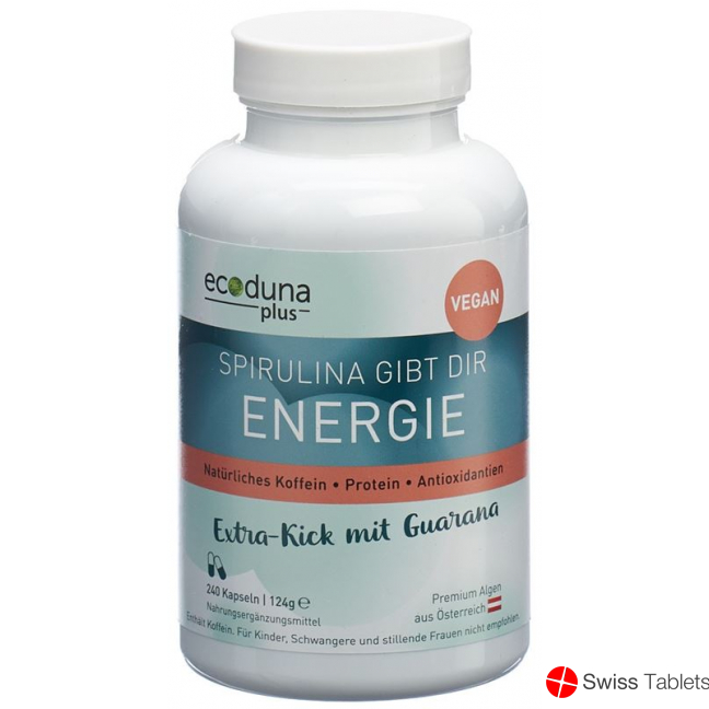 Ecoduna Plus Spirulina Energie Kapseln Dose 240 Stück buy online