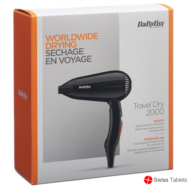 Babyliss hair dryer Travel Dry 2000 W buy online