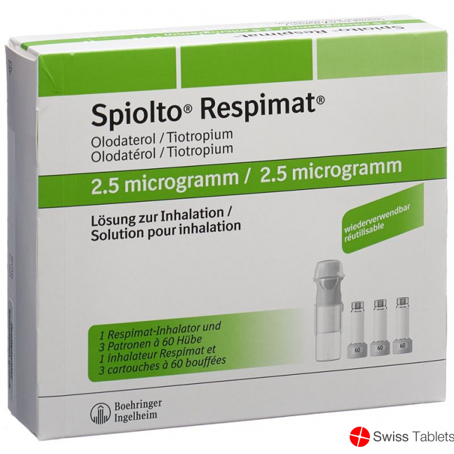 Spiolto Respimat Inhal Lös 2.5 mcg / stroke reusable 3 x 60 Dos