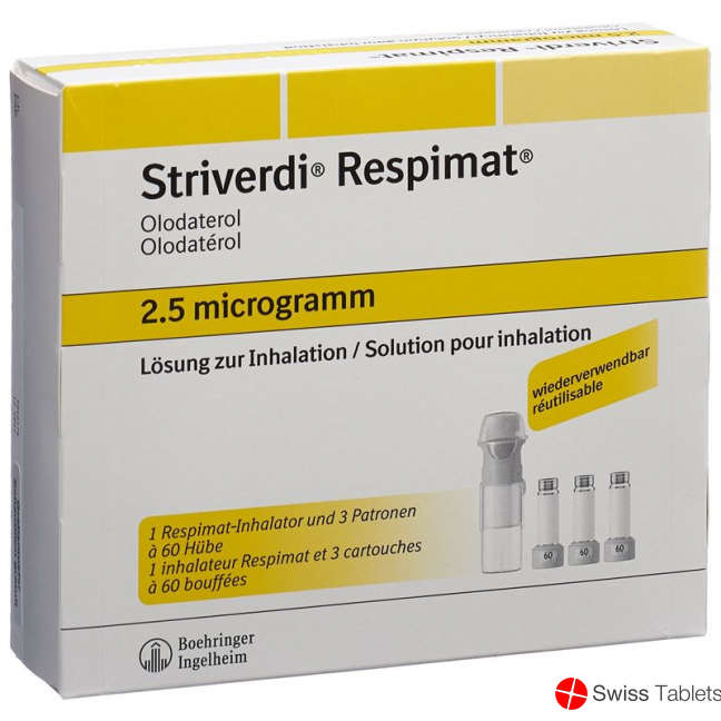Striverdi Respimat Inhal Lös 2.5 mcg / stroke reusable 3 x 60 Dos