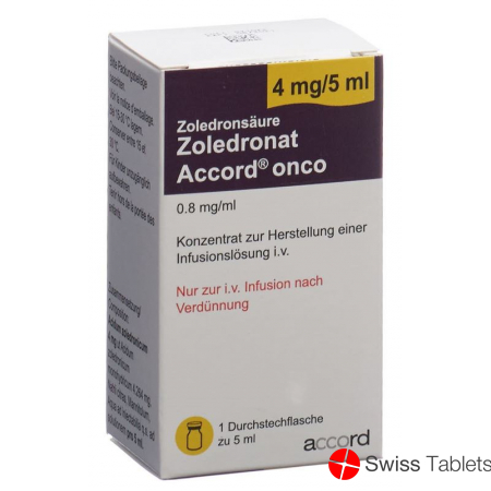 Zoledronat Accord Onco Infusionskonzentrat 4mg/5ml Durchstechflasche buy online