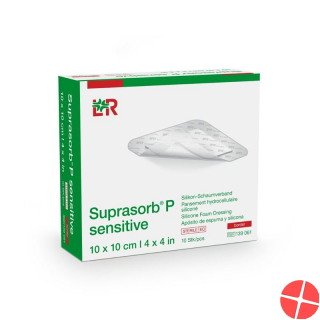 Suprasorb P Sensitive Border 10x10cm 10 Stück