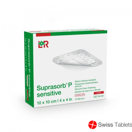 Suprasorb P Sensitive Border 10x10cm 10 Stück buy online
