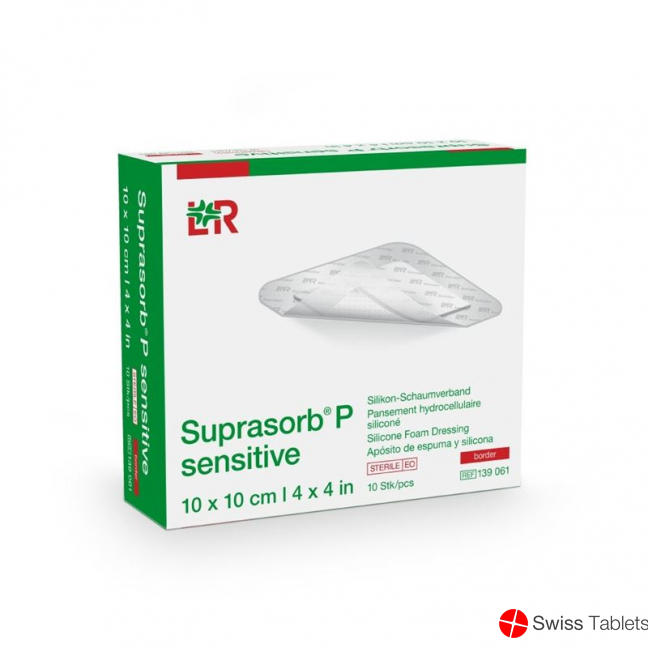 Suprasorb P Sensitive Border 10x10cm 10 Stück buy online