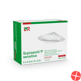 Suprasorb P Sensitive Border Lite 5x5cm 10 Stück