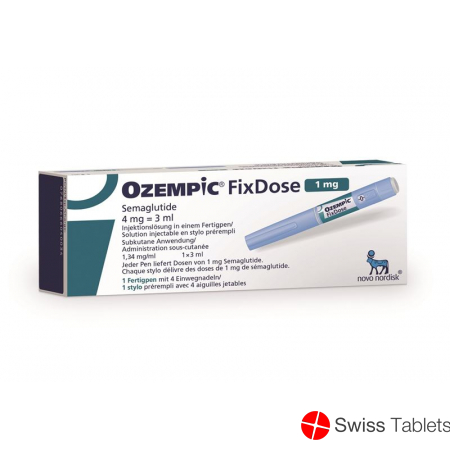 Ozempic FixDose Inj Lös 4 mg / 3 ml (1 mg / dose) Fertpen 3 ml