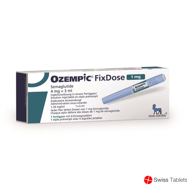 Ozempic FixDose Inj Lös 4 mg / 3 ml (1 mg / dose) Fertpen 3 ml