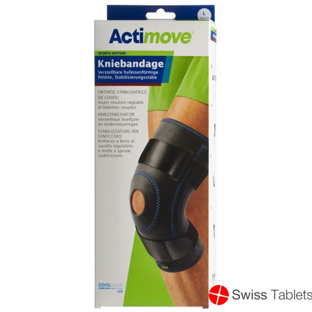 Actimove Sport Knee Support L Adjustable Pad Stabilising Bars buy online