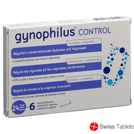 Gynophilus Control vaginal tablets 6 pieces buy online