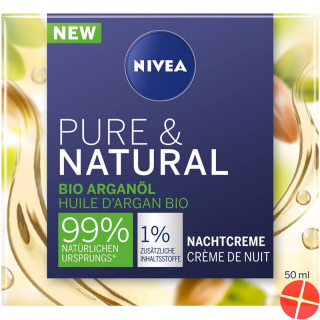 Nivea Pure & Natural Nachtcreme Arganöl Bio 50 M