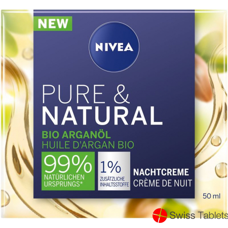 Nivea Pure & Natural Nachtcreme Arganöl Bio 50 M buy online