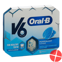 V6 Oralb Kaugummi Peppermint Blister 10 Stück