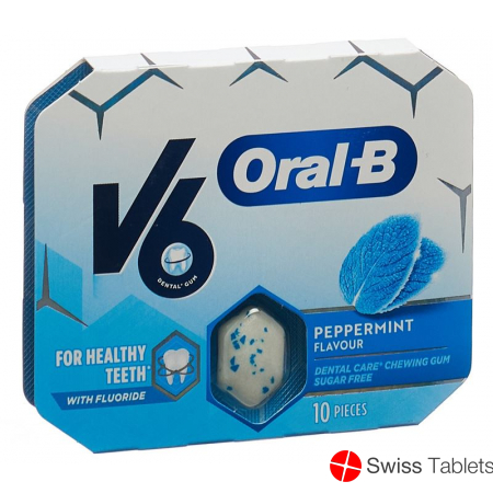 V6 Oralb Kaugummi Peppermint Blister 10 Stück buy online