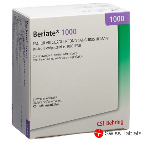 Beriate Trockensubstanz 1000 Ie C Solv + Set Durchstechflasche buy online