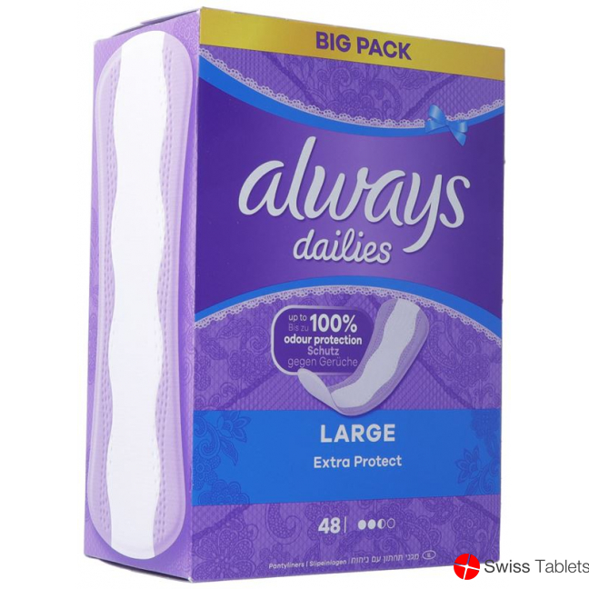 Always Panty Liner Extra Protection Large Bigpack 48 pieces buy online