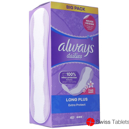 Always Panty Liner Extra Protection Long Plus 40 pieces buy online