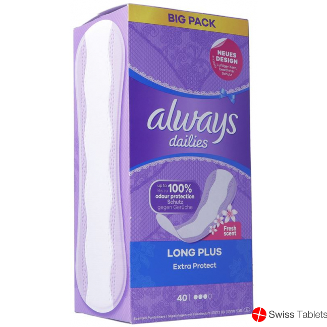 Always Panty Liner Extra Protection Long Plus 40 pieces buy online