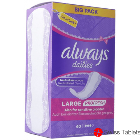 Always panty liner Profresh Large 40 pieces buy online