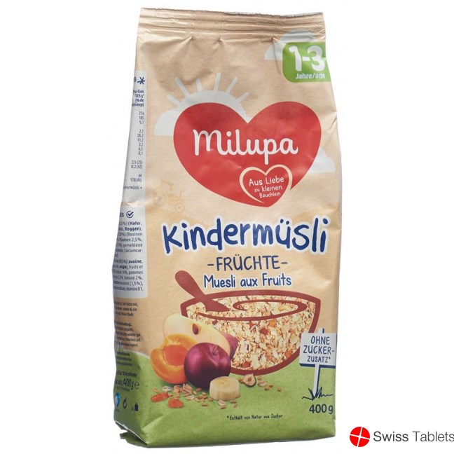Milupa Kindermuesli Früchte ab dem 1. Jahr 400g buy online