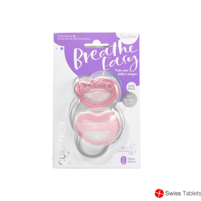 Curaprox Baby pacifier size 2 Pink Double New 2 pieces buy online