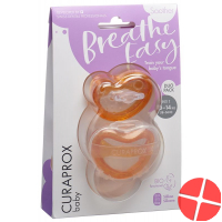 Curaprox Baby pacifier size 2 orange Double New 2 pieces