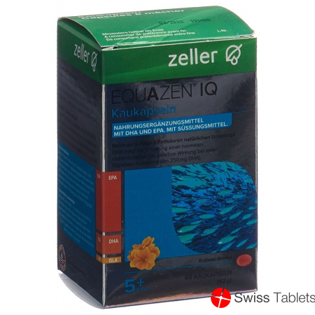 Equazen IQ chewing caps strawberry Flavour can 60 pieces buy online
