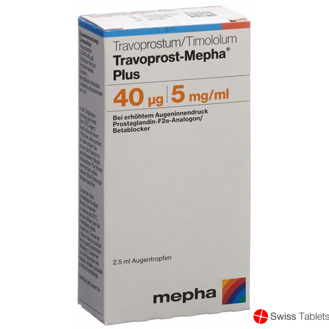 Travoprost Mepha Plus 0.04mg/5mg Flasche 2.5ml buy online