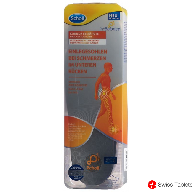 Scholl In-Balance Insert 42.5-45 lower back 2 pieces buy online